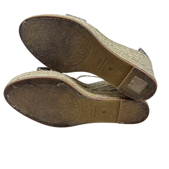 Stuart Weitzman Floria Wedge Platform Espadrille Sandals Leopard Print US 8.5 - Picture 13 of 14